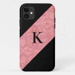 Capa Para iPhone 11 Ruddy Pink Batik e Letra Negra