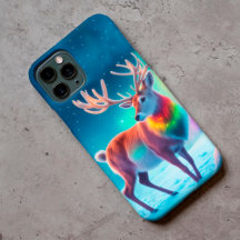 Rudolph veer mágica colorida da neve da floresta d