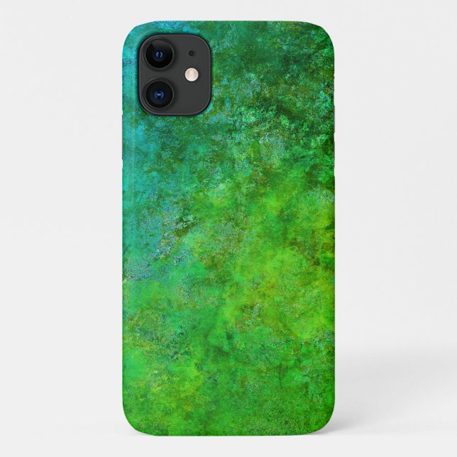 Capa Para iPhone 11 Russo Industrial Inspirou Art Verde Azul (Verso)