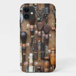 Capa Para iPhone 11 Rustic Carpenter Tools Handyman