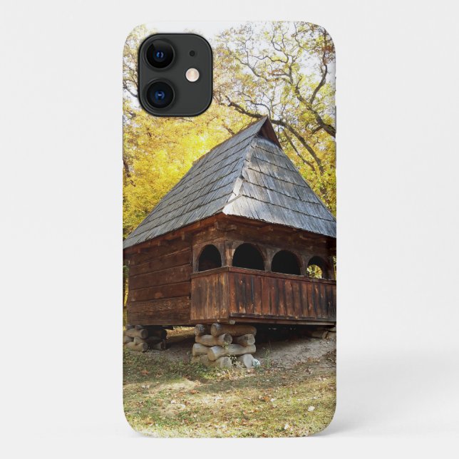 Capa Para iPhone 11 Rustic Wooden Cabin Pioneer Life (Verso)