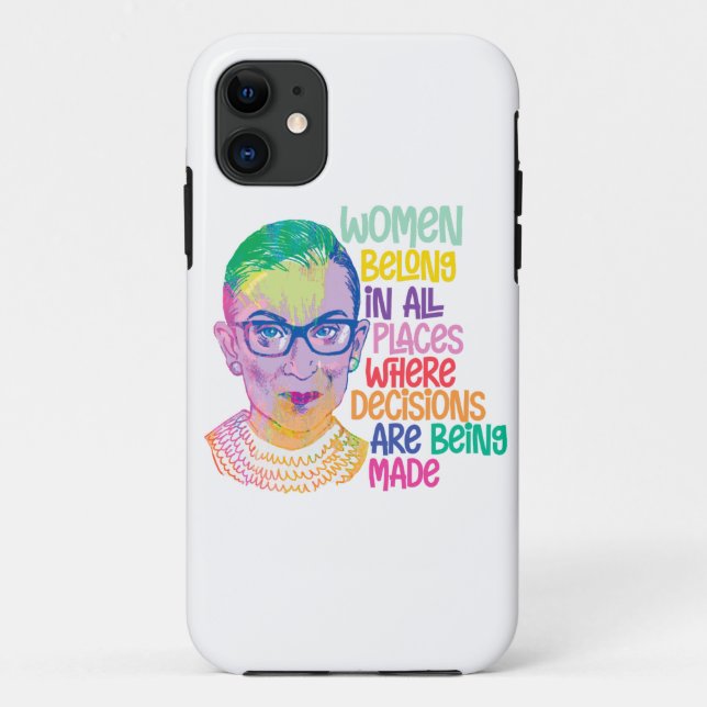 Capa Para iPhone 11 Ruth Bader Ginsburg Mulheres Pertencem A Todos Os  (Verso)