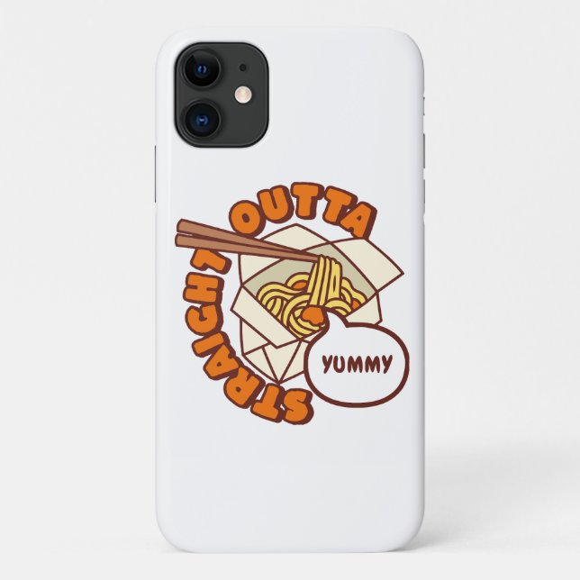 Capa Para iPhone 11 Sai Direto do Yummy Ramen Noodles (Verso)