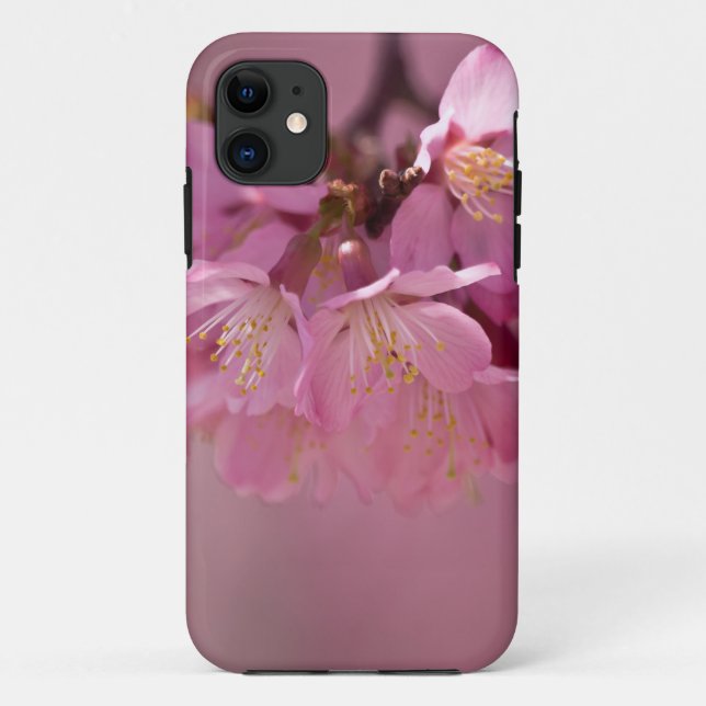 Capa Para iPhone 11 Sakura Cherry Blossoms Delicar Buquê Rosa (Verso)