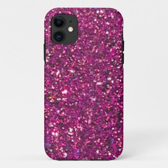 Capa Para iPhone 11 SALE Gliter Brilhante Rosa Quente iPhone 5 Case (Verso)