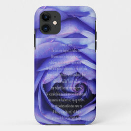 Capa Para iPhone 11 Salmo 23 Arte - O Senhor é o Meu Pastor Floral