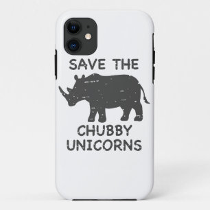 Capa Para iPhone 11 Salve os unicórnios chubby - Escolha a cor de fund
