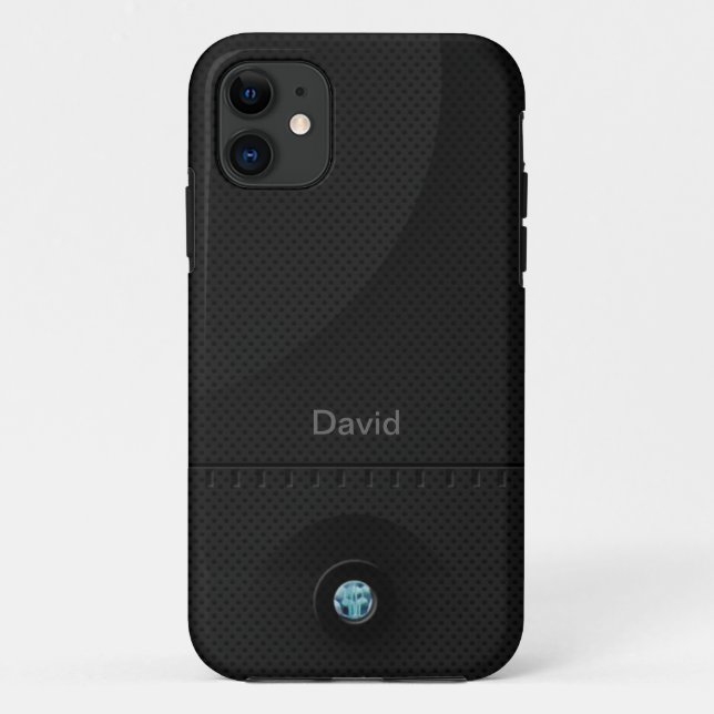 Capa Para iPhone 11 Samurai de aço preto (Verso)