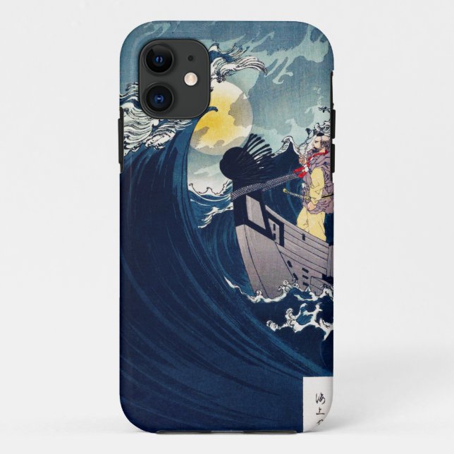 Capa Para iPhone 11 Samurai para acalmar os rios, Yoshitoshi (Verso)