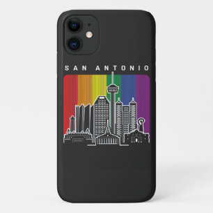 Capa Para iPhone 11 San Antonio Texas Rainbow Flag LGBTQAI Prim