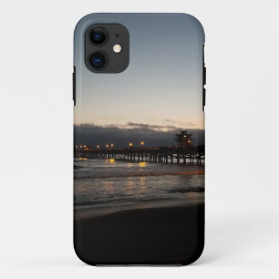 Capa Para iPhone 11 San clemente pier night time oceano california