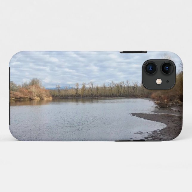 Capa Para iPhone 11 Sandy River, Troutdale, Oregon Poster (Verso (horizontal))