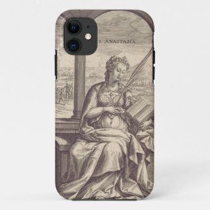 Capa Para iPhone 11 Santa Anastácia a Libertadora Arte Preto e Branco