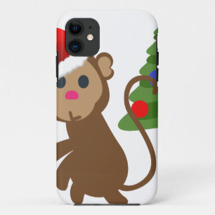 Capa Para iPhone 11 santa claus monkey emoji