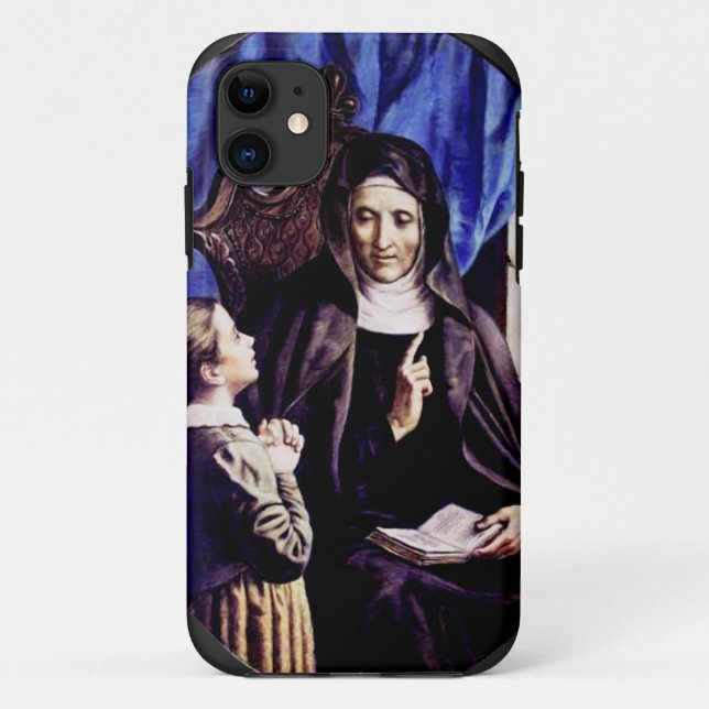 Capa Para iPhone 11 Santo Angela Merici Virgem e Encontro (Verso)