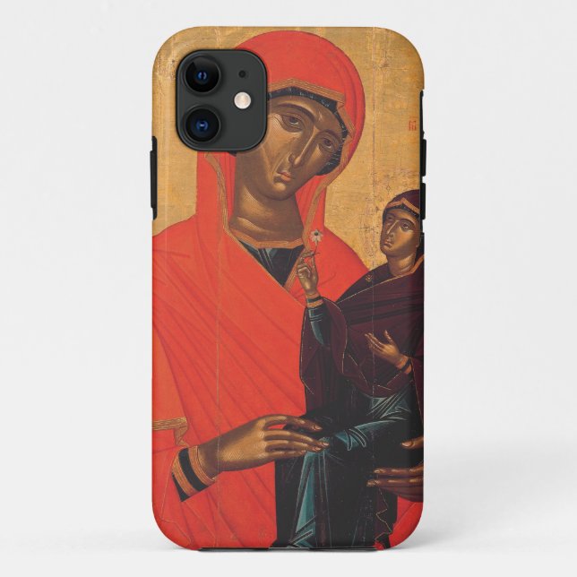 Capa Para iPhone 11 Santo Anne com a Virgem Maria (Verso)
