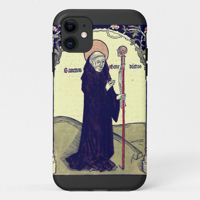 Capa Para iPhone 11 Santo Benedito de Nursia Padroeiro da Europa Catól (Verso)