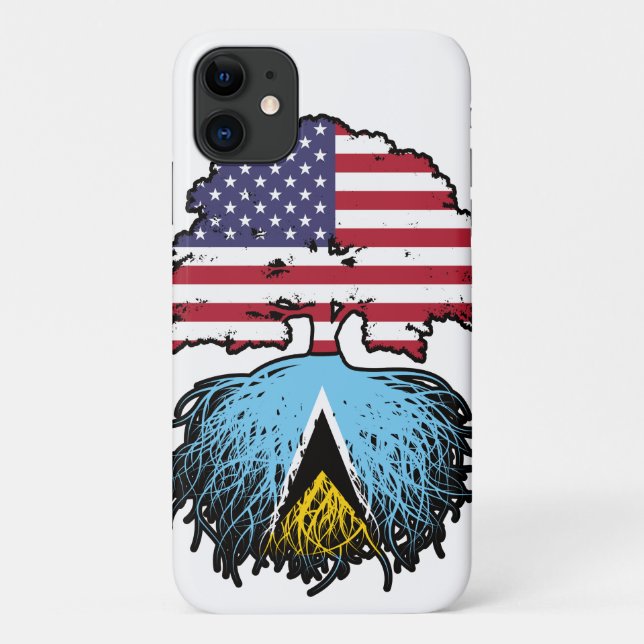 Capa Para iPhone 11 Santo Lucia Santo Lucian American Tree Roots (Verso)