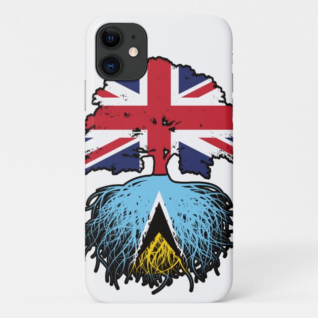 Capa Para iPhone 11 Santo Lucia Santo Lucian British Tree Roots (Verso)