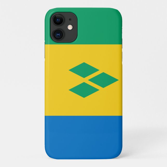 Capa Para iPhone 11 Santo Vincent e Bandeira de Granadinas (Verso)