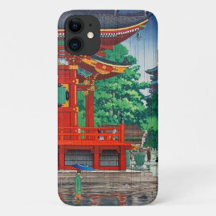Capa Para iPhone 11 santuário legal do japonês hasui Kawase, na chuva