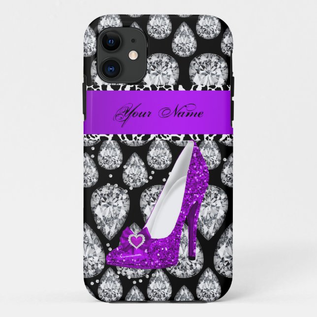Capa Para iPhone 11 Sapato de salto alto roxo para iPhone 5 (Verso)