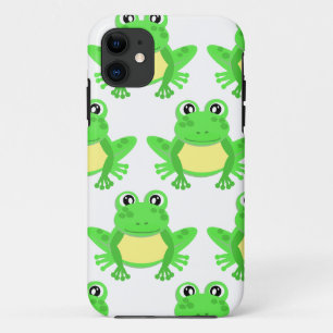 Capa Para iPhone 11 Sapo de Cartoons Verdes Bonitos Kawaii