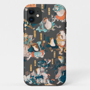 Capa Para iPhone 11 Sapo japonês ukiyo-e Froggies