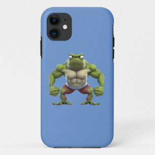 Capa Para iPhone 11 Sapo Muscular, Forte Sapo de Construção de Pormeno