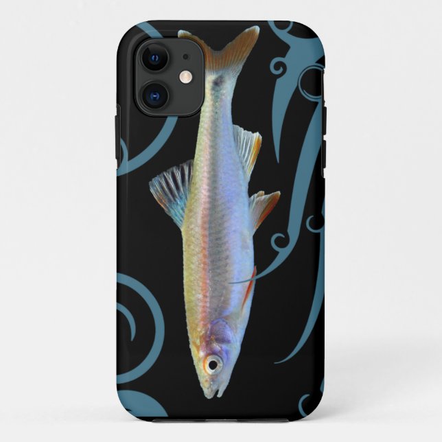 Capa Para iPhone 11 Sardinha Tricolor com Ondas Estilizadas (Verso)