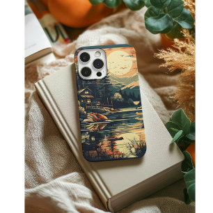 Capa Para iPhone 11 Scandinávia Retro Art Mountain Home