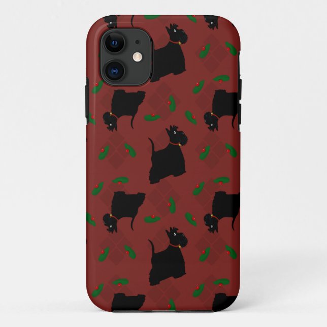 Capa Para iPhone 11 Scottish Terrier Dogs e Tam O'Shanter (Verso)
