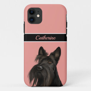 Capa Para iPhone 11 Scottish Terrier (Scotty Dog) - Rosa