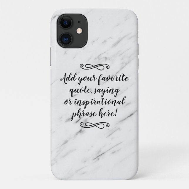 Capa Para iPhone 11 Script de Frase de Cotação Inspiracional Personali (Verso)