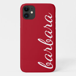 Capa Para iPhone 11 Script de Tendência Vermelha Personalizado