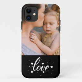 Capa Para iPhone 11 Script e Corações Personalizados de Amor