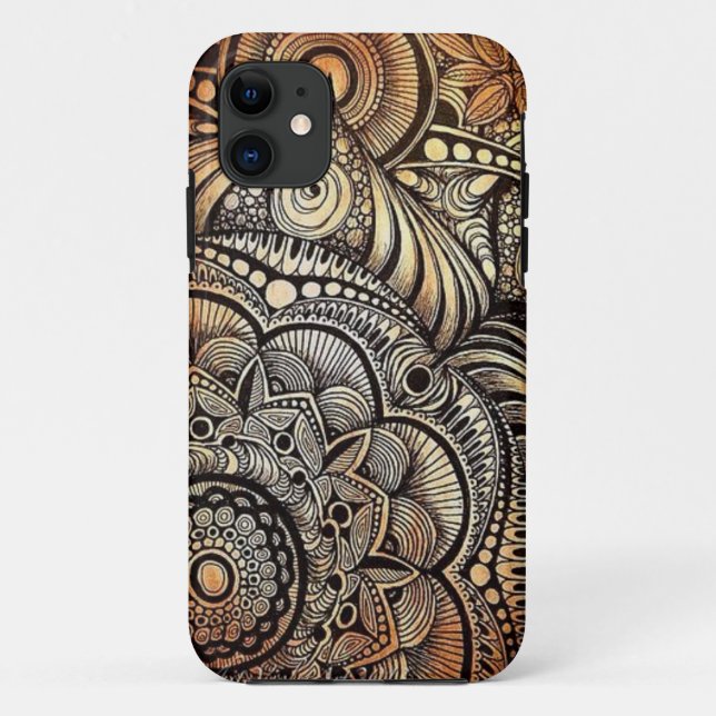 Capa Para iPhone 11 SE do iPhone + iPhone 5/5S, doodle do Henna (Verso)