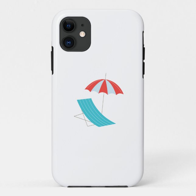 Capa Para iPhone 11 Sea umbrella chair (Verso)