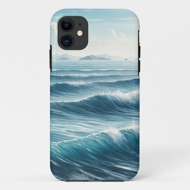 Capa Para iPhone 11 Seascape Serenity (Verso)