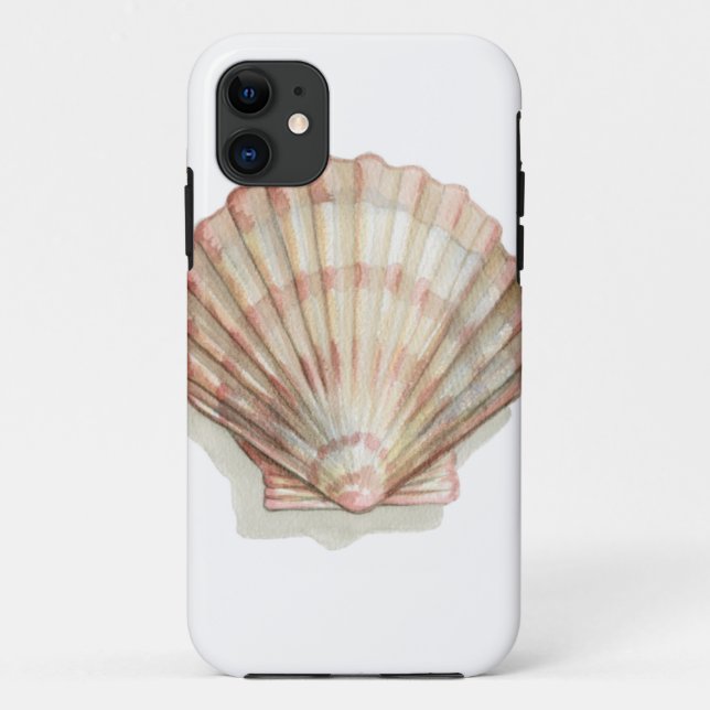 Capa Para iPhone 11 Seashell Rosa e Cream (Verso)