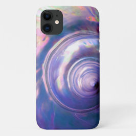 Capa Para iPhone 11 Seashell tropical opal mãe de pérola parece roxa