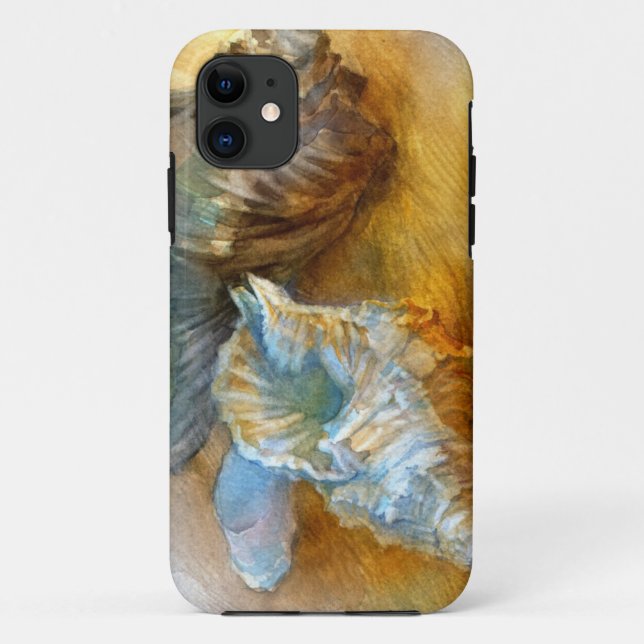 Capa Para iPhone 11 Seashells na praia (Verso)