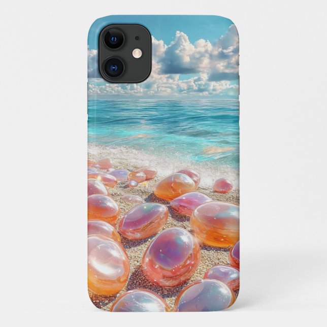 Capa Para iPhone 11 Seixos do mar (Verso)