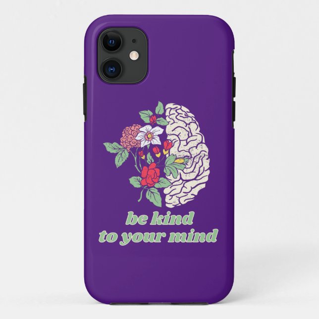 Capa Para iPhone 11 SEJA BEM-VINDO À SUA MENTE SAÚDE mental (Verso)