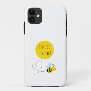 Capa Para iPhone 11 Seja Gentil Abelha Fofo Desenho Coração Trilha