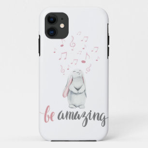 Capa Para iPhone 11 Seja um coelho musical incrível