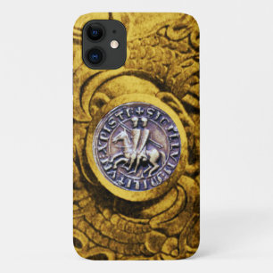 Capa Para iPhone 11 SELO DO MODELO KNIGHTS - amarelo