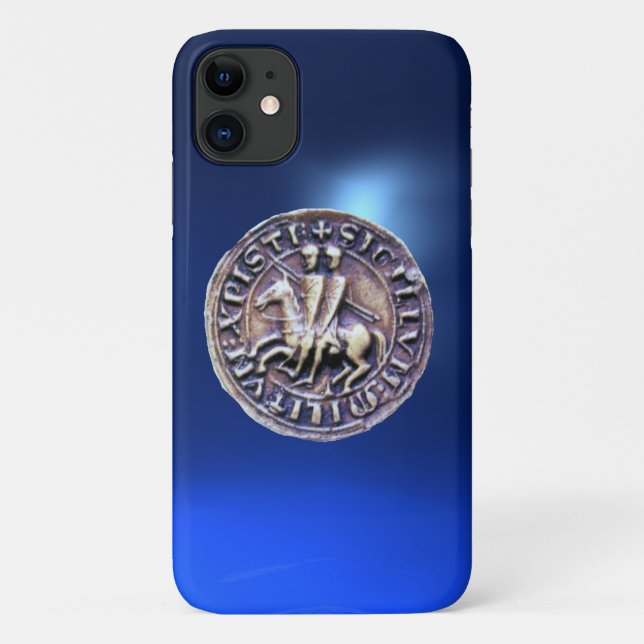 Capa Para iPhone 11 SELO DO MODELO KNIGHTS, azul (Verso)