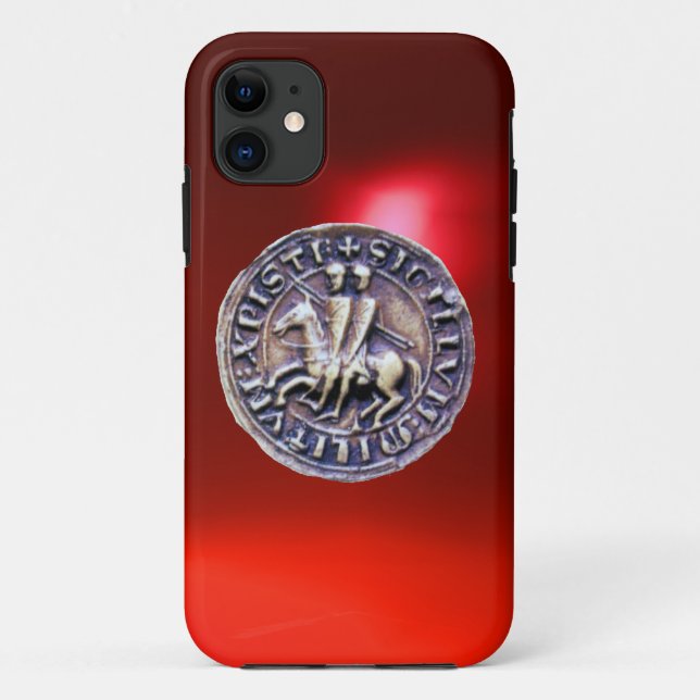 Capa Para iPhone 11 SELO DO MODELO KNIGHTS vermelho (Verso)