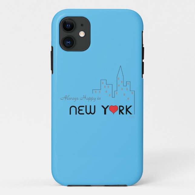 Capa Para iPhone 11 Sempre Feliz em Nova Iorque (Verso)